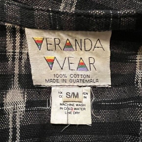 Vintage Veranda Wear Boho Hand Woven Art to wear 100 % Cotton Guatemalan Jacket - Picture 8 of 8